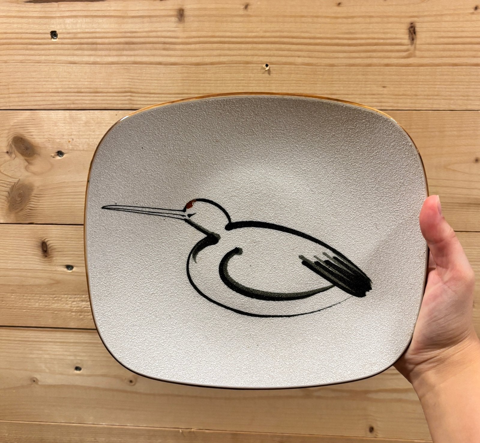Minimalistic vintage Japans porcelain serving board 50s/60s, Ophalen of Verzenden
