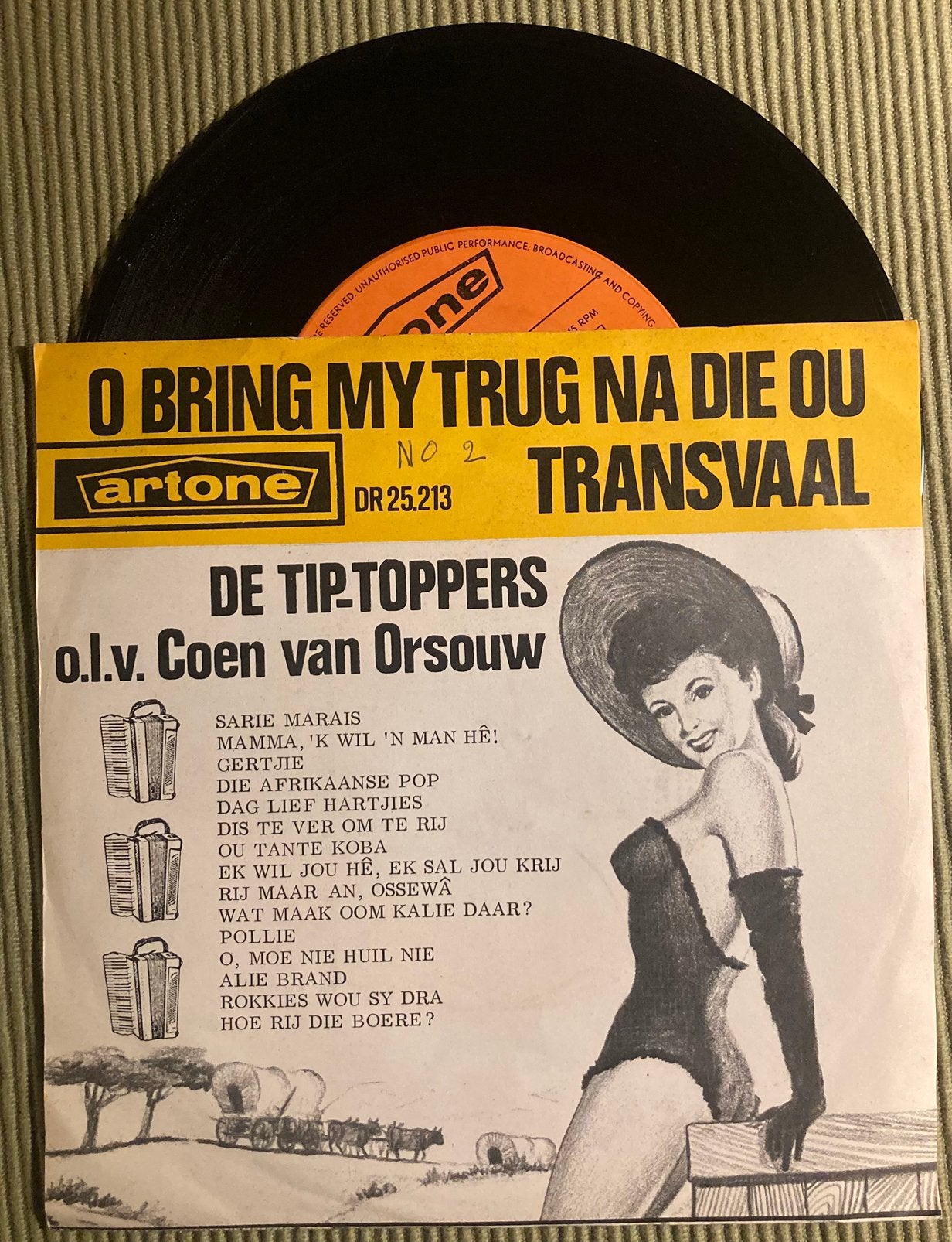 Vinyl single De Tip-Toppers - O Bring My Trug Na Die Ou Tr., Gebruikt, 7 inch, Ophalen of Verzenden, Nederlandstalig
