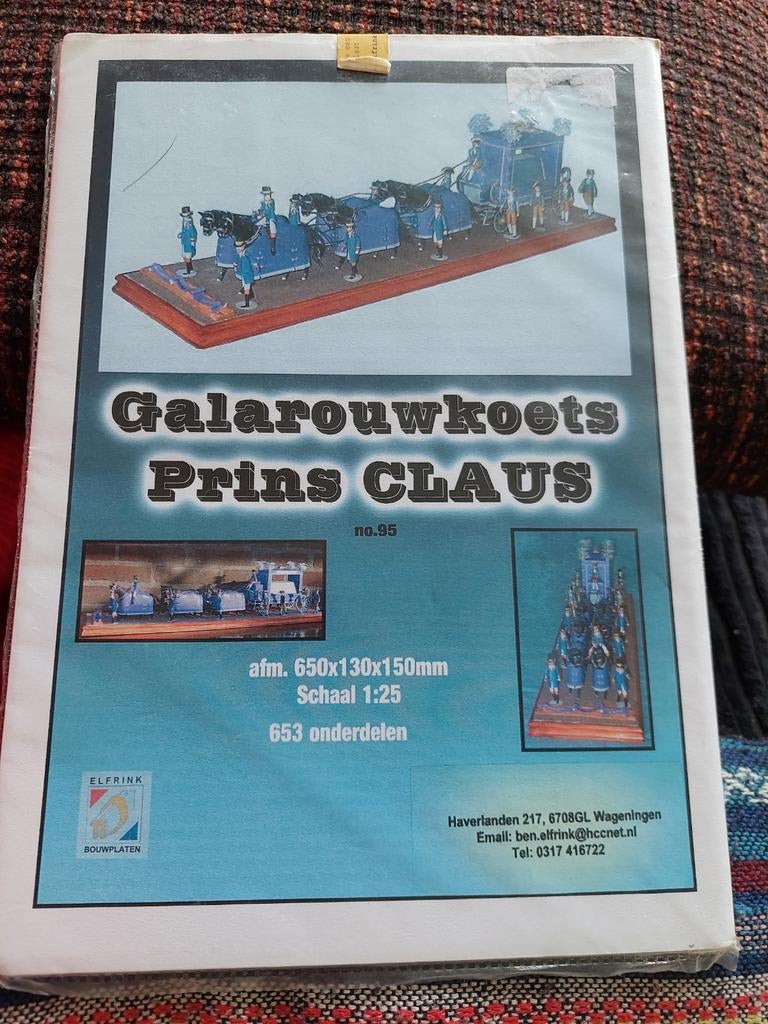 Modelbouw Galarouwkoets Prins Claus, Ophalen of Verzenden, Nieuw, Overige typen