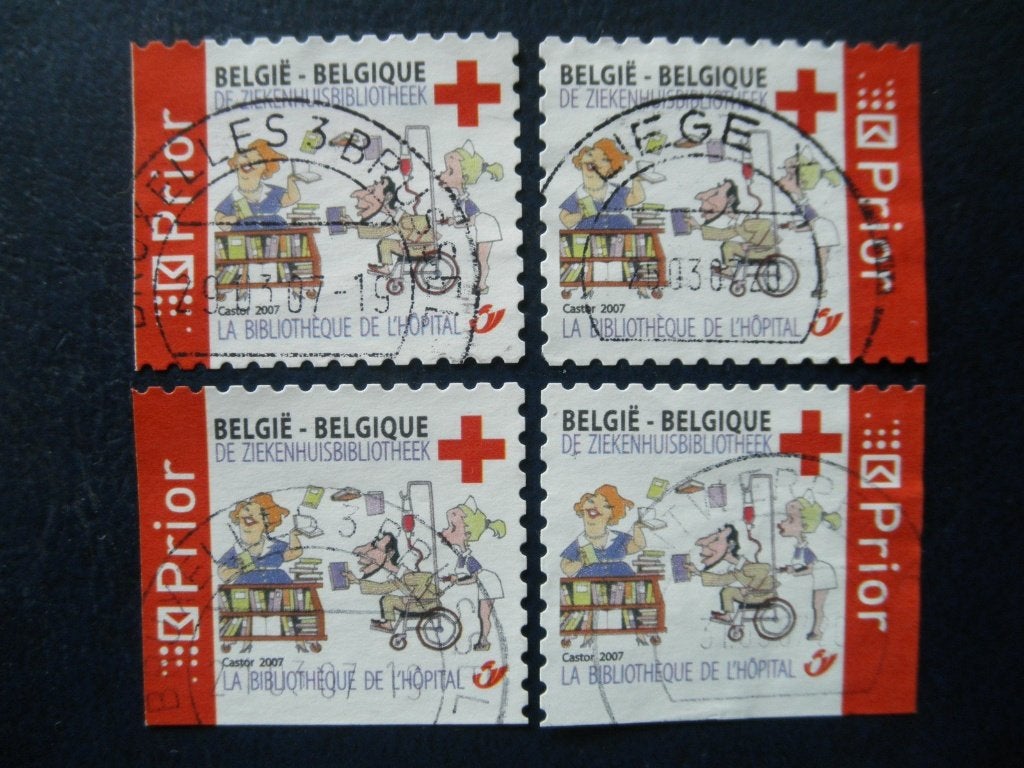 Postzegels België 2007 Rode Kruis - cw. 4,00 (2)., Ophalen of Verzenden, Gestempeld, Rode kruis
