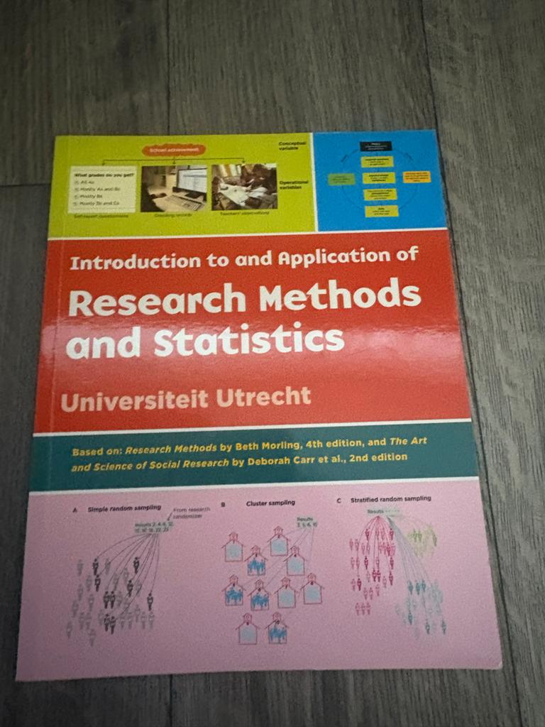 Research Methods and Statistics - Universiteit Utrecht, Boeken, Studieboeken en Cursussen, Ophalen of Verzenden, Gamma, Gelezen