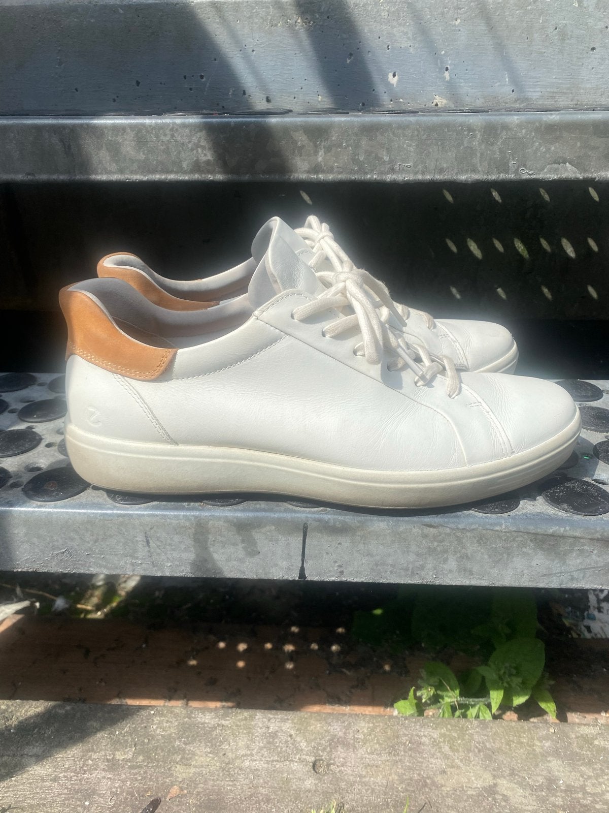 Ecco Heren Schoenen Maat 44 - Wit, Ophalen of Verzenden, Gedragen, Wit, Sneakers of Gympen