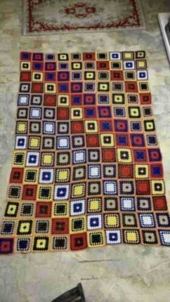 Granny patchwork kleed grandfoulard sprei 270/175, Gebruikt, Etten-Leur, DJT@dejuistetoon.eu, Ophalen of Verzenden