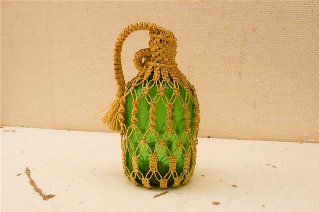 Fles met touw 48283, Gebruikt, Ophalen of Verzenden, Bord(en), Overige stijlen
