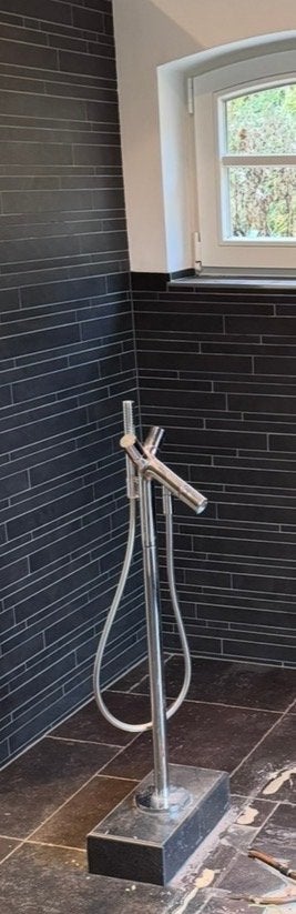Vrijstaande Badkraan Chroom met Handdouche, Doe-het-zelf en Verbouw, Ophalen of Verzenden, Gebruikt, Chroom, Kraan