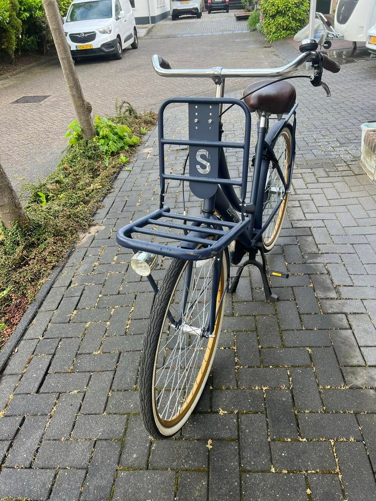 Spirit Transportfiets Dames - Donkerblauw met Voordrager, Fietsen en Brommers, Terugtraprem, (Extra) lage instap, Zo goed als nieuw