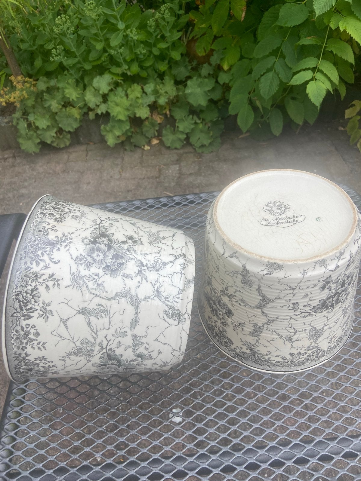 Set van 2 Villeroy & Boch bloempotten, Alt Mettlacher, Ophalen of Verzenden