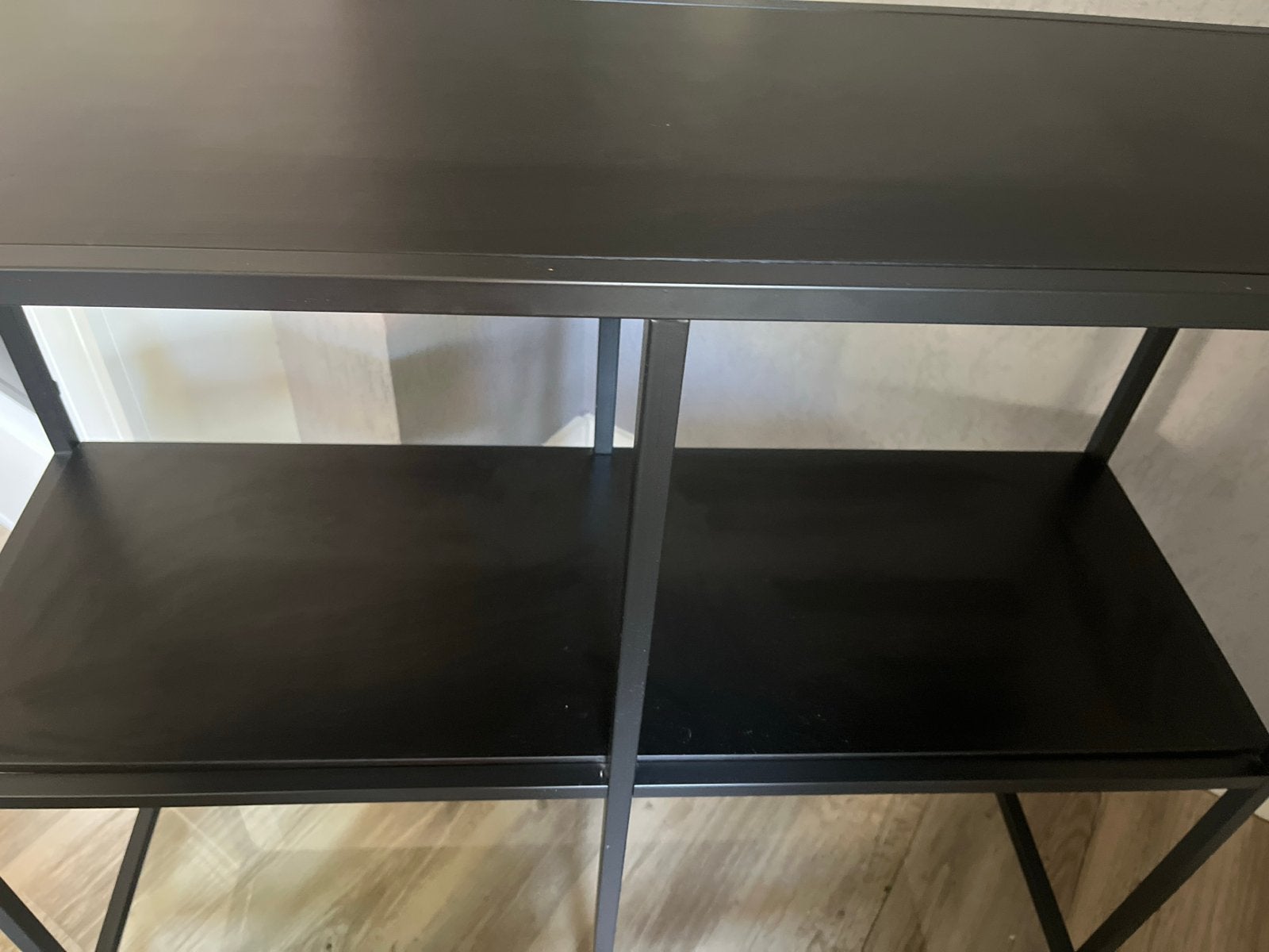 Ikea Zwart metalen rek met 3 planken, Ophalen, Gebruikt