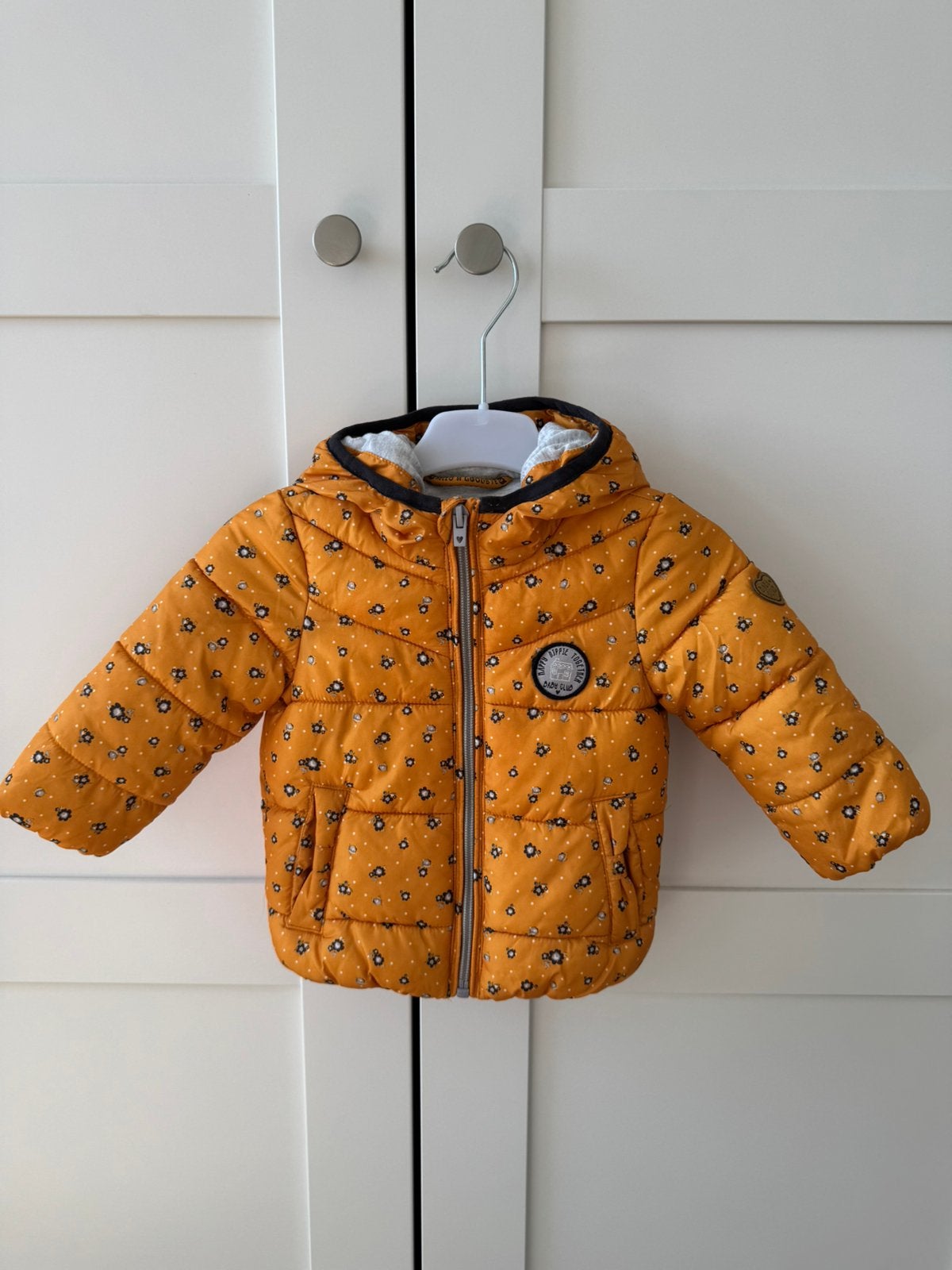 Winterjas baby - maat 68 - geel, Ophalen of Verzenden, Zo goed als nieuw, Jongetje of Meisje, Jasje