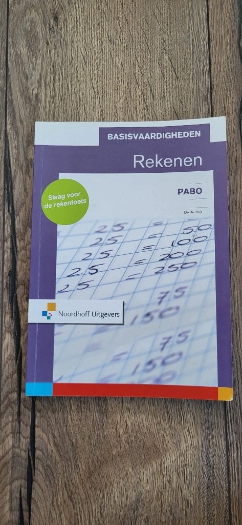 Basisvaardigheden rekenen Pabo ISBN 9789001822972, Boeken, Zo goed als nieuw, Noordhoff Uitgevers, Beta, HBO