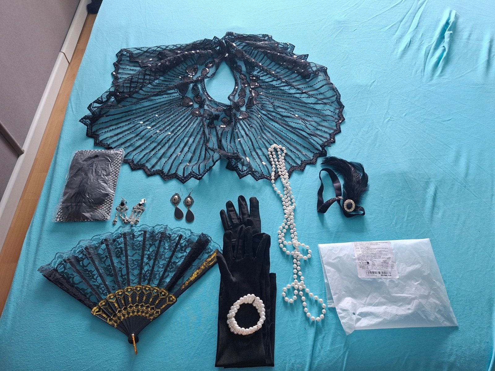 Gatsby Flapper Kostuum Set - Jaren '20 Themafeest, Kleding | Dames, Carnavalskleding en Feestkleding, Maat 38/40 (M), Ophalen of Verzenden
