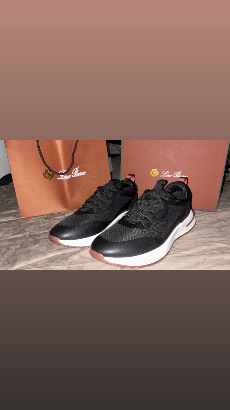 Loro Piana Sneakers Zwart - Maat 45, Zwart, Nieuw, Ophalen of Verzenden, Sneakers of Gympen