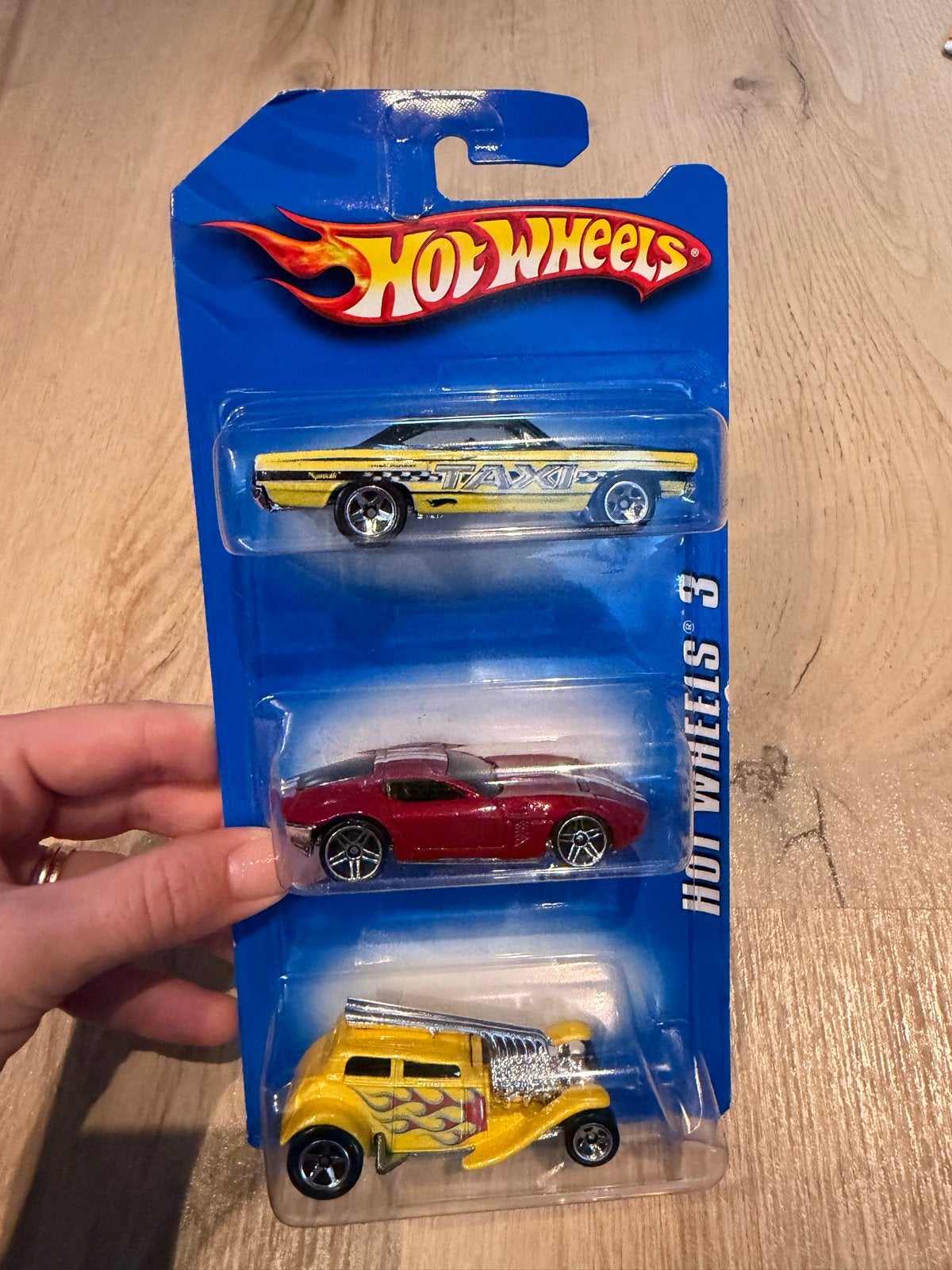 Hot Wheels 3-pack: Taxi, Sportwagen & Hot Rod, Ophalen of Verzenden, Nieuw, Overige typen