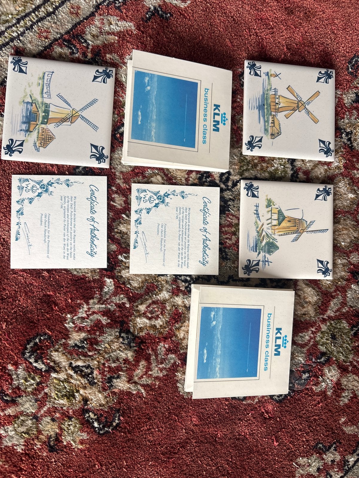 KLM Business Class tegel met Certificaat, Ophalen of Verzenden