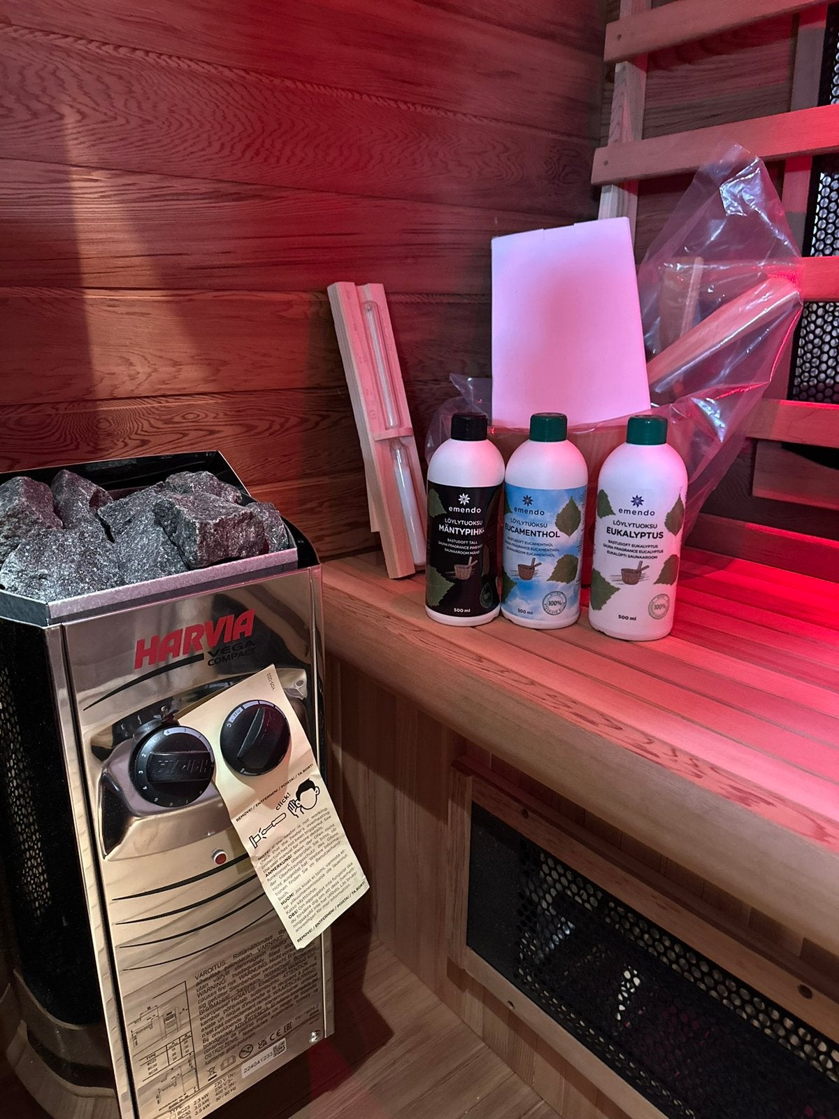 COMBI SAUNA INFRAROOD MET OPGIETKACHEL GRATIS BEZORGD! 🚚, Ophalen of Verzenden, Zo goed als nieuw, Fins of Traditioneel, Complete sauna