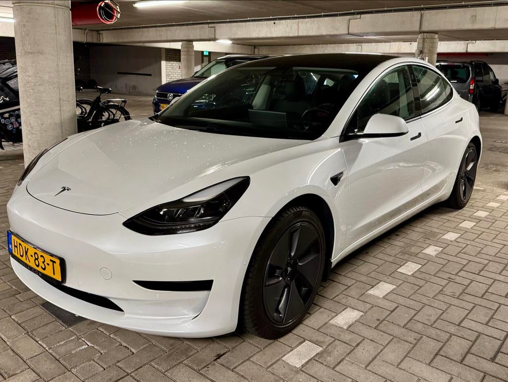 Tesla Model 3 SR+ 2021 Wit WarmPump, Auto's, Automaat, Achterwielaandrijving, Wit, Elektrisch