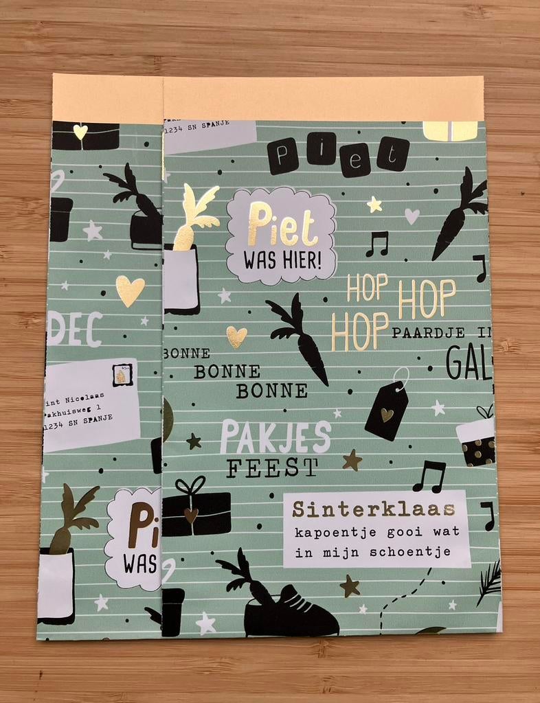 10 cadeauzakjes sinterklaas mintgroen, Diversen, Sinterklaas, Ophalen of Verzenden, Nieuw