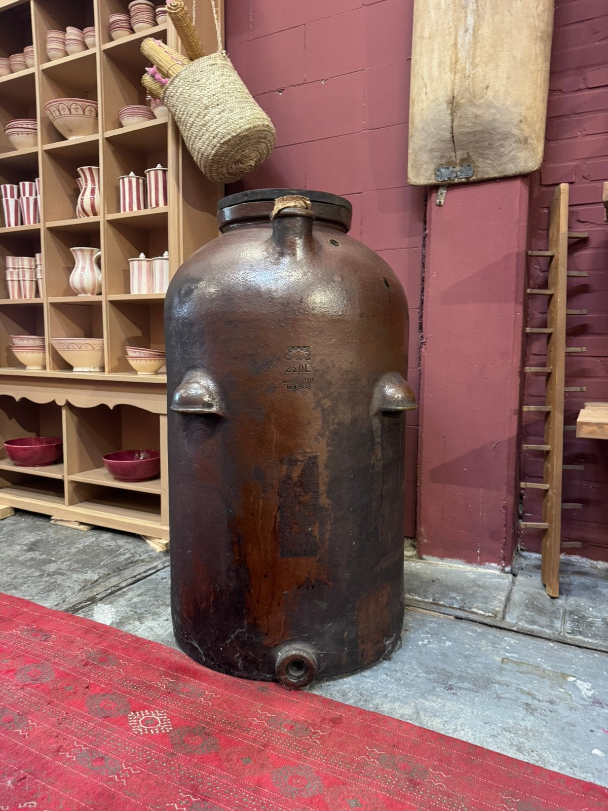 Vintage antiek stenen jenever of likeur vat, Ophalen of Verzenden