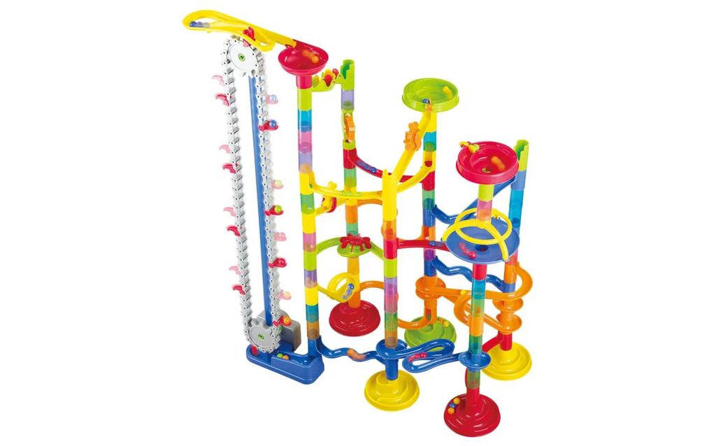 Gemotoriseerde Marble Race Knikkerbaan met Lift 195+ Delen, Jongen of Meisje, Ophalen of Verzenden, Zo goed als nieuw, H