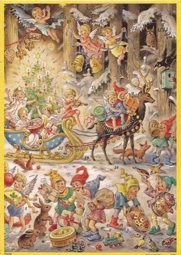 10094 Engeltjes & Kabouters arreslee Adventskalender, Ophalen of Verzenden, Nieuw