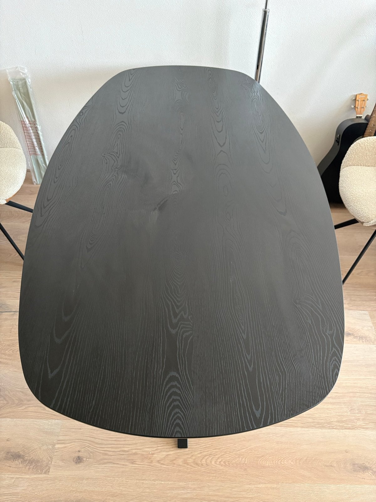 Ovale eettafel - 200x100 cm - 1,5 jaar oud, Ophalen, Gebruikt, 50 tot 100 cm, 200 cm of meer