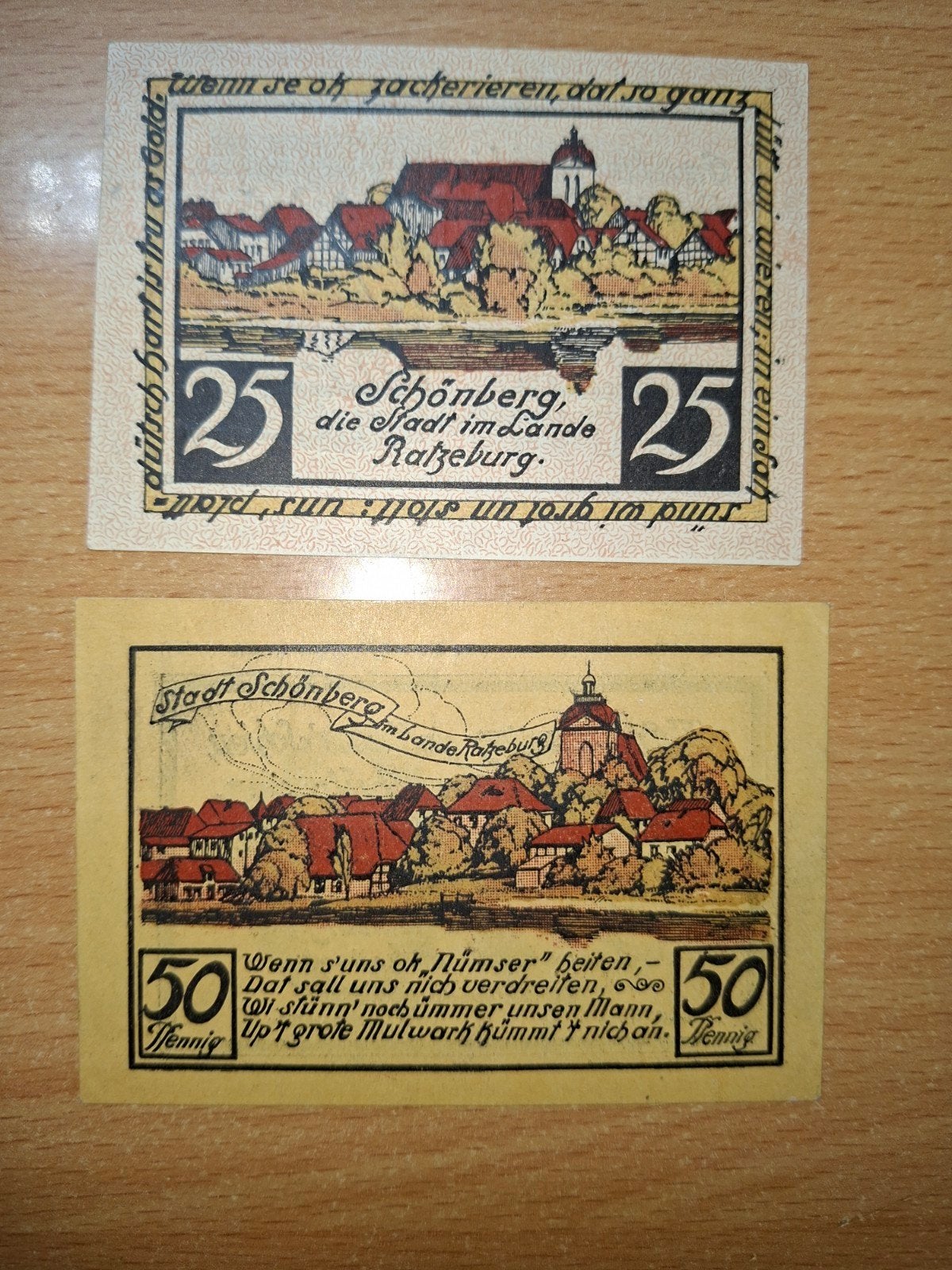 Duits Notgeld Schönberg Noodgeld, Ophalen of Verzenden, Duitsland