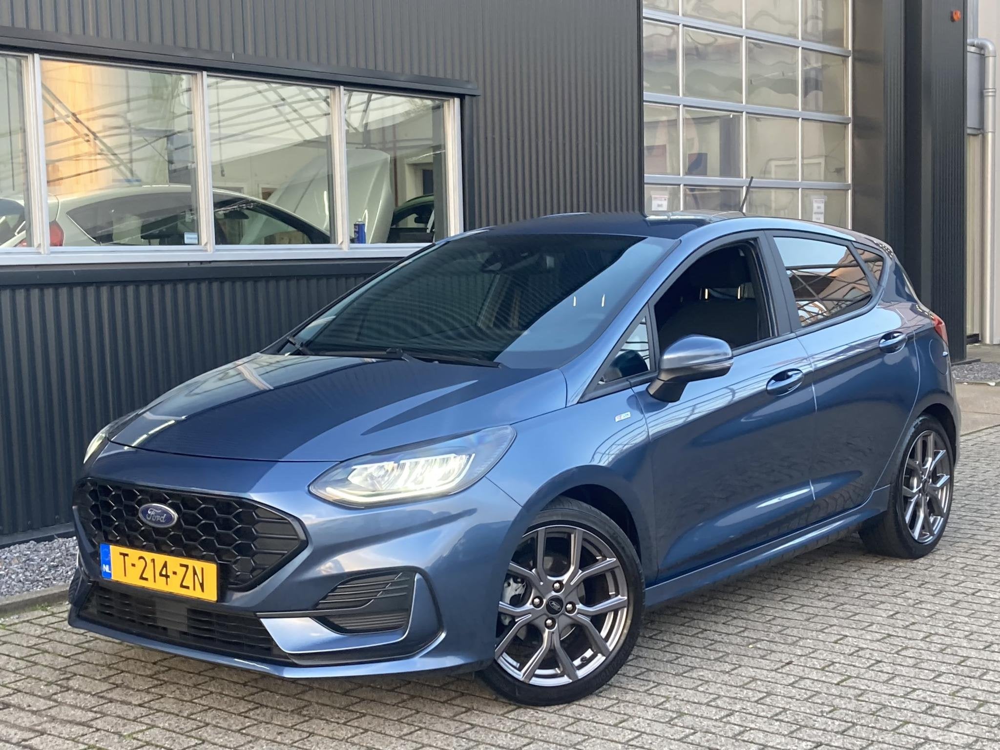 Ford Fiesta 1.0 EcoBoost Hybrid 125 pk ST-Line 5-deurs Apple, Voorwielaandrijving, Gebruikt, Blauw, 49 €/maand