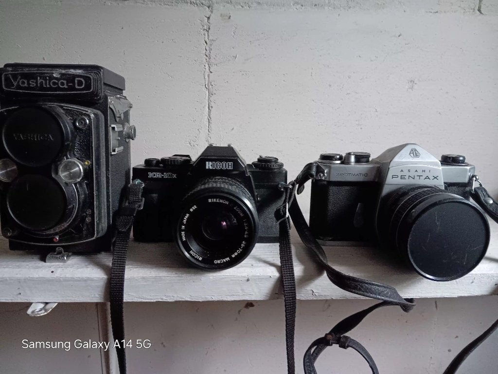 Vintage Analoge Fotocamera's: Yashica, Ricoh, Pentax, Gebruikt, Overige soorten, Minder dan 8x, Camera
