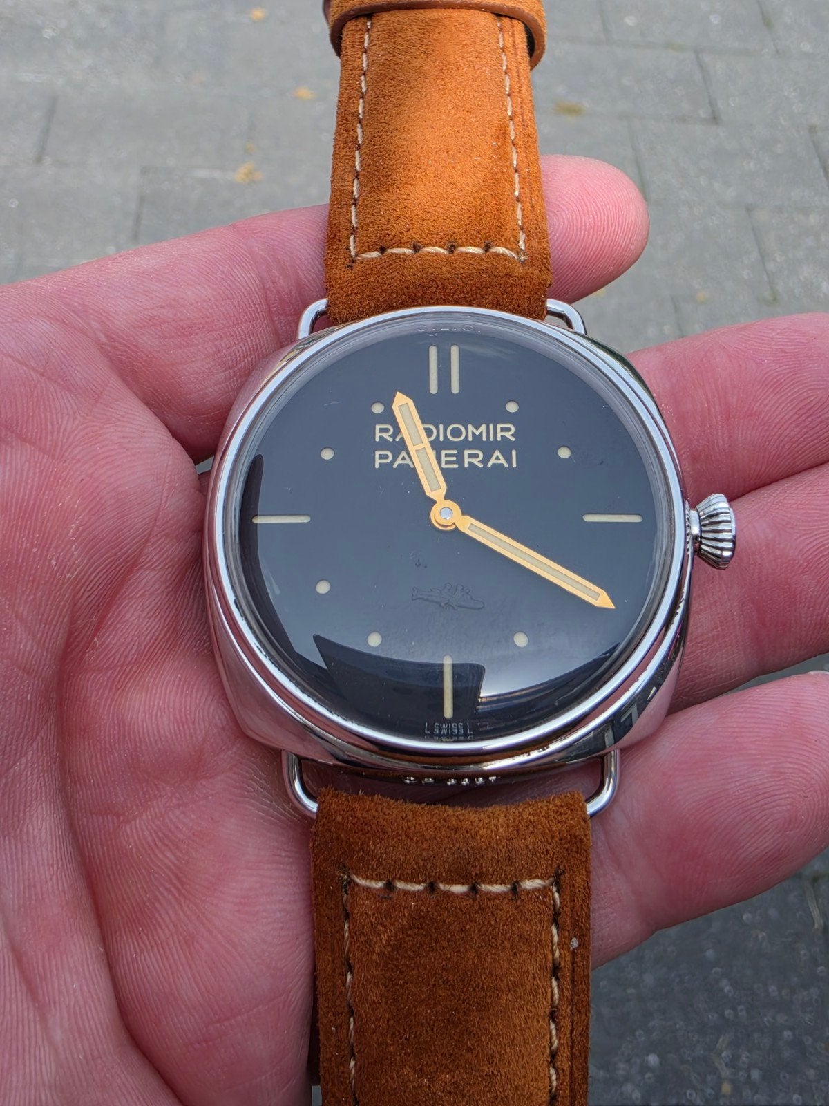 Radiomir Panerai  3 days 47mm Pam 425, Overige merken, Staal, Gebruikt, Staal