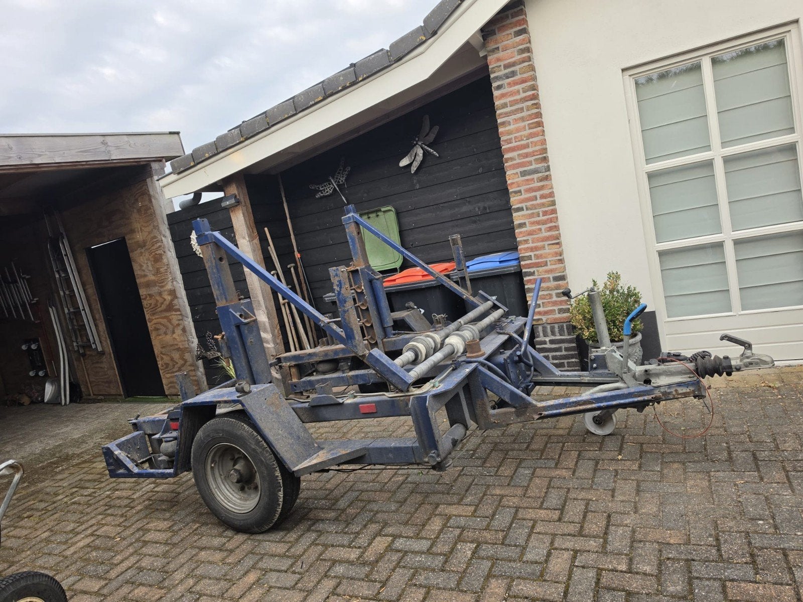 Kabelhaspelwagen / Kabelhaspel aanhanger, Ophalen, Gebruikt