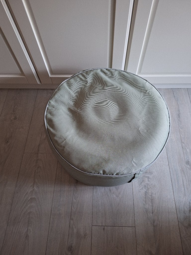 Opblaasbare mintgroene poef diameter 53cm hoogte 250cm, Ophalen of Verzenden, Zo goed als nieuw, Groen