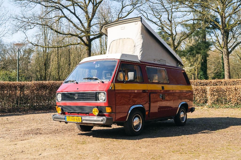 VW T3 camper Eder met Westfalia dak wegenbelastingvrij benz., Winterisolatie, Standaard zit, Volkswagen, Fietsendrager