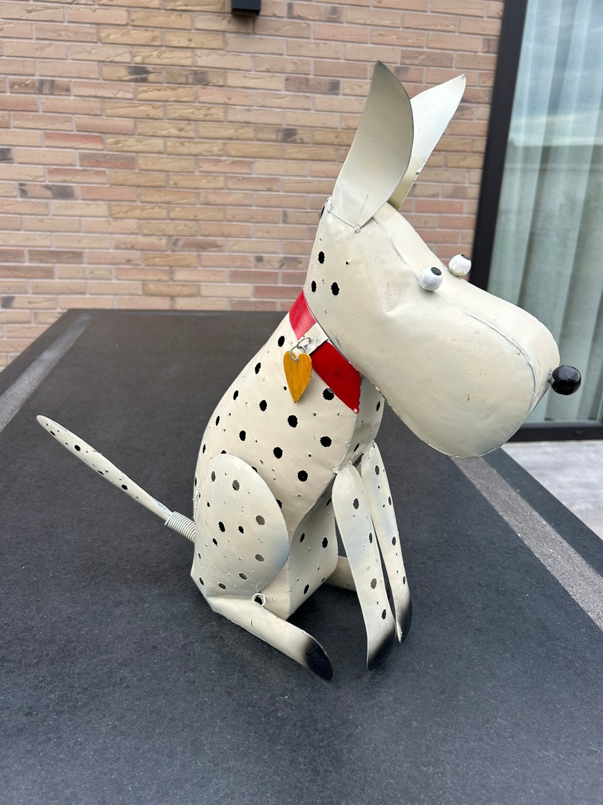 Mooie metalen hond (kan waxine kaars in), Ophalen, Zo goed als nieuw