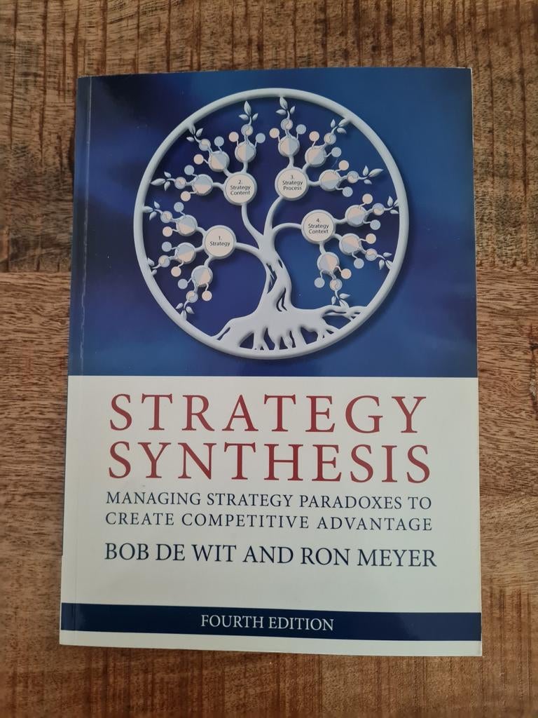 Strategy Synthesis: Managing Strategy Paradoxes, Gelezen, Bob de Wit en Ron Meyer, Gamma, HBO