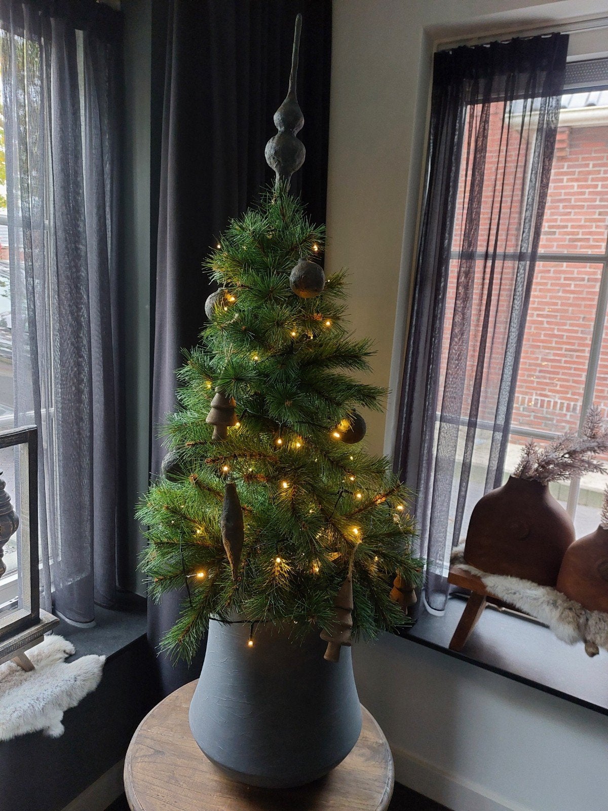 kerstboom met pot!, Ophalen, Zo goed als nieuw