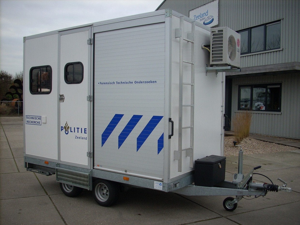 Aanhanger mobiel kantoor kantine verkoopwagen kassawagen, Ophalen, Gebruikt