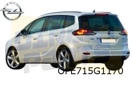 Opel Zafira (9/16-) achterbumper (FlexFix) (bij PDC) (te spu