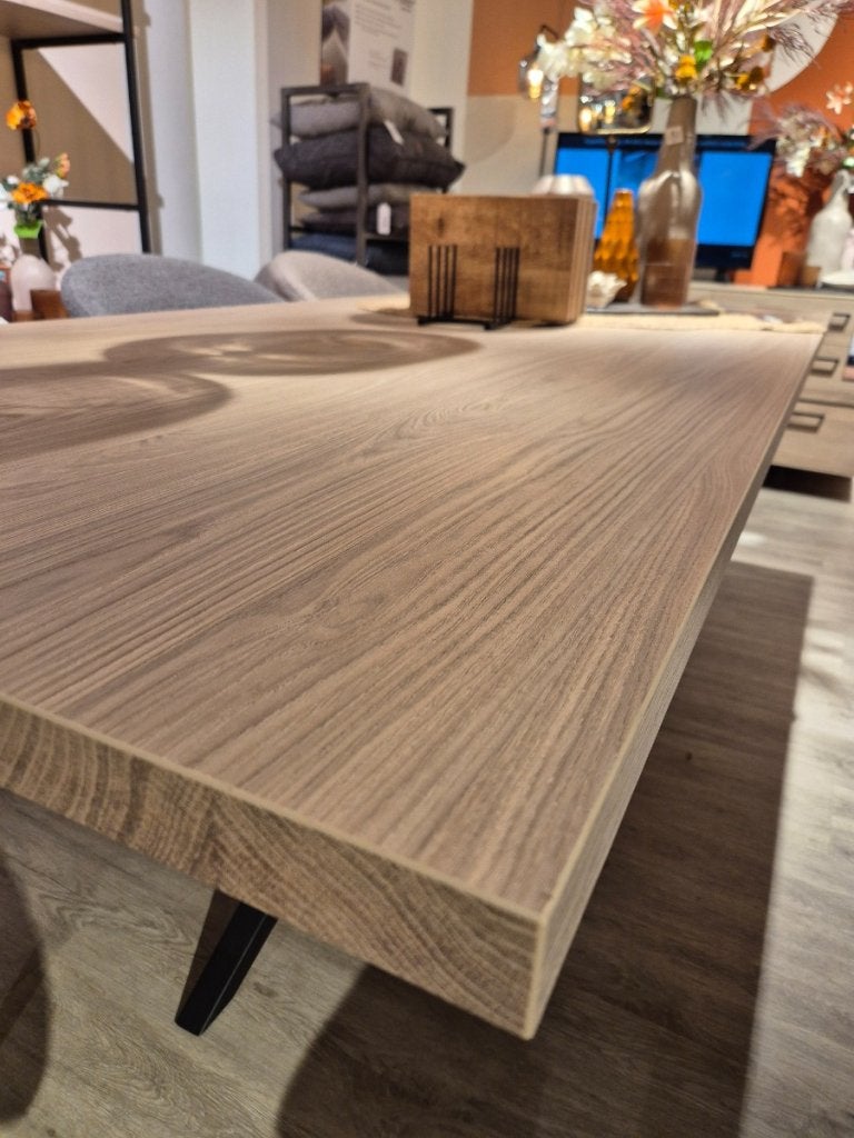 Mascaro eettafel 220x100cm melamine misty oak - Pronto Wonen, Niet ingevuld, Niet ingevuld, Niet ingevuld