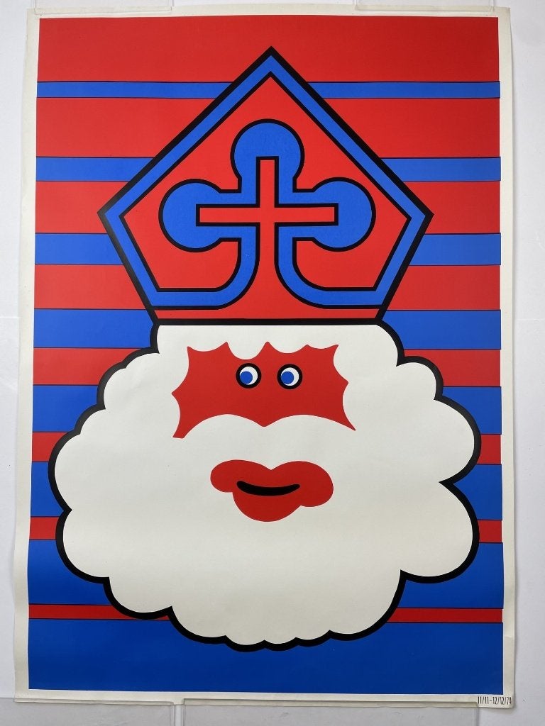 poster Sinterklaas 1974, Ophalen of Verzenden, Zo goed als nieuw, A1 t/m A3, Film en Tv