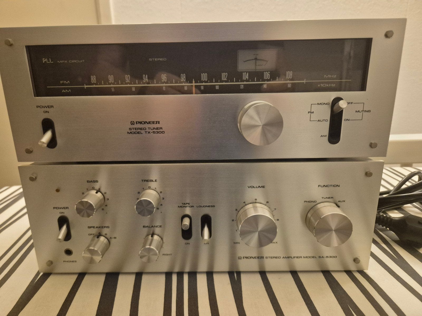 Pioneer TX-5300 Tuner & SA-5300 Versterker Set, Ophalen, Gebruikt, Tuner of Radio, Losse componenten