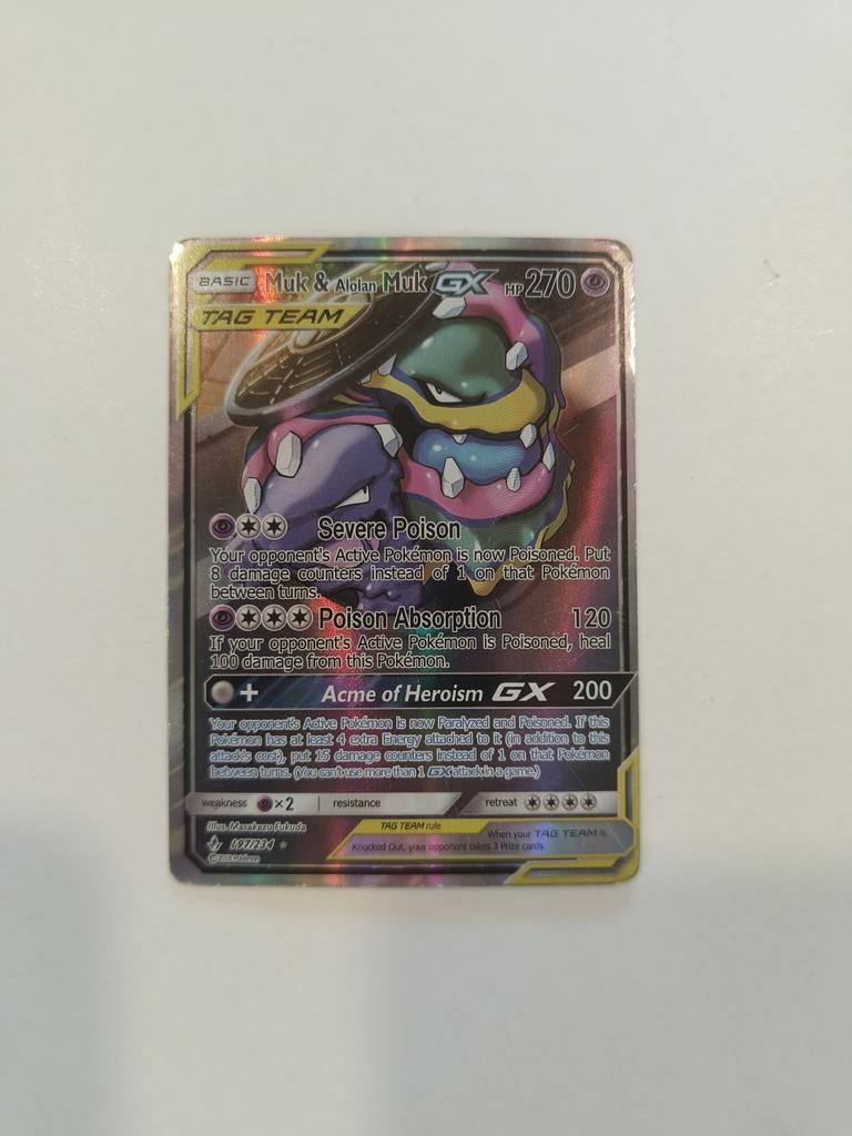 Muk & Alolan Muk GX Pokemon kaart, Ophalen of Verzenden