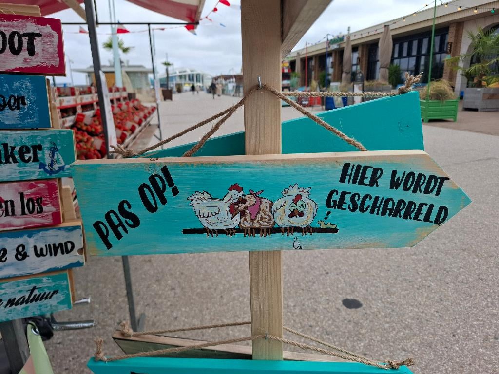 Luxe Houten Wegwijsborden Ibiza Tiki Caribbean Op Maat, Tuin en Terras, Tuinwanddecoratie, Nieuw, Ophalen of Verzenden