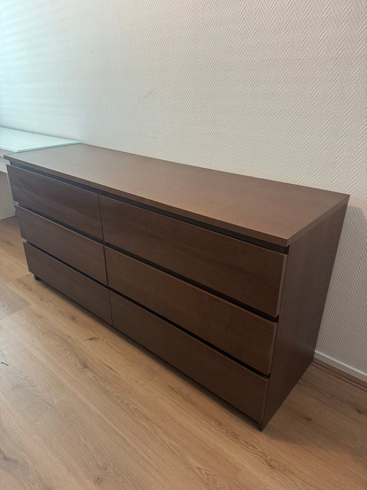 IKEA Malm ladekast walnootkleur, Ophalen, Gebruikt, 5 laden of meer, 150 tot 200 cm