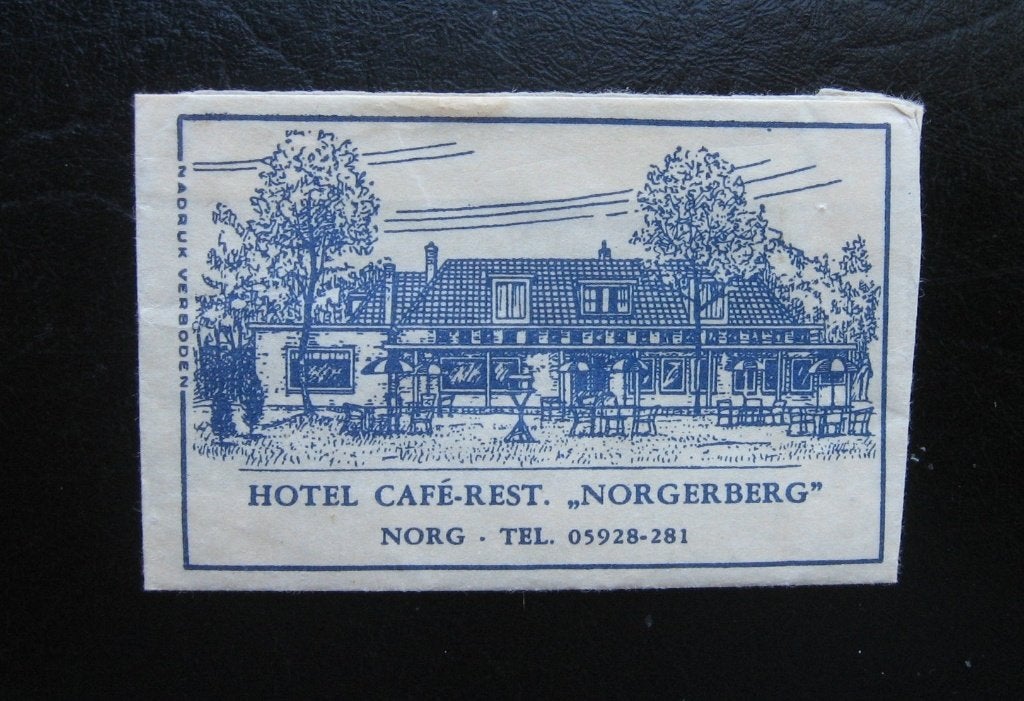 5540 Norg  - Hotel Cafe Restaurant Norgerberg, Ophalen of Verzenden, Nederland