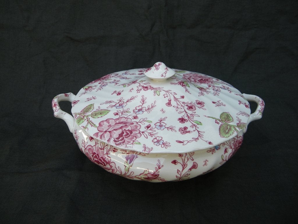Johnson Brothers ROSE CHINTZ  Dekschaal mooie staat, Gebruikt, Overige merken, Landelijk/Boerenbont, Ophalen of Verzenden