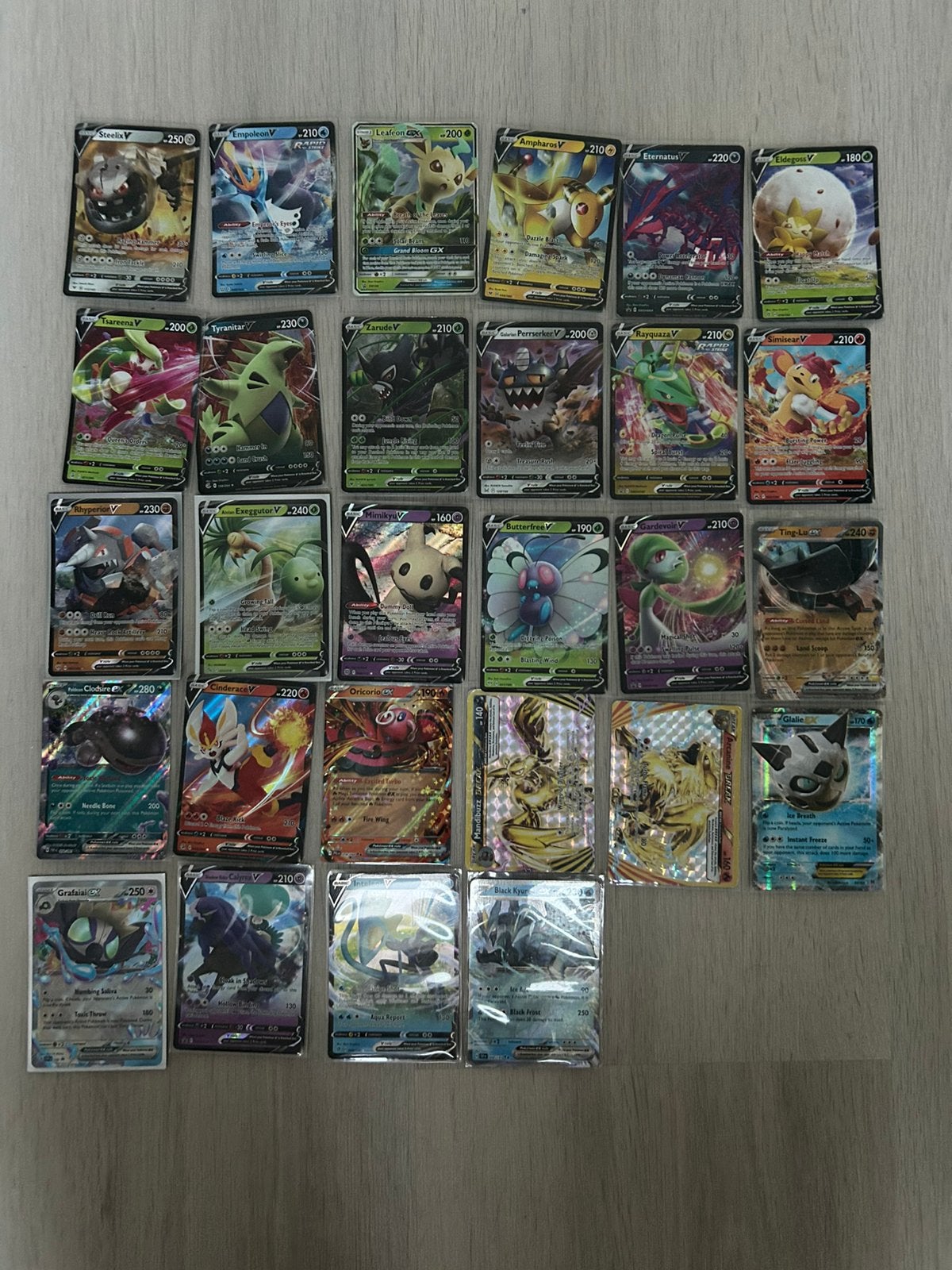 Pokémon V, VMAX, EX & Full Art kaarten – 30+ stuks, Ophalen of Verzenden, Zo goed als nieuw, Meerdere kaarten, Foil