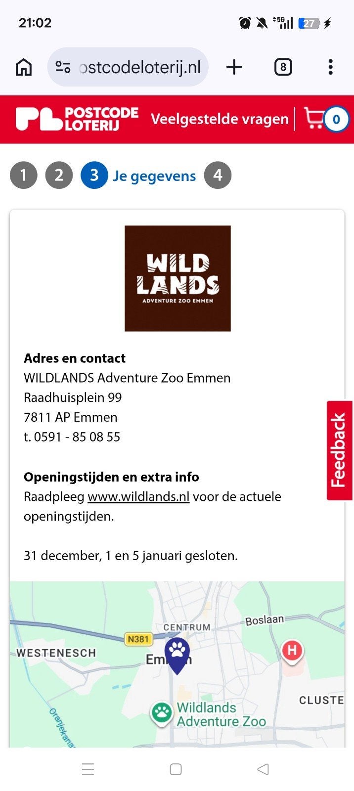 4 toegangskaarten naar keuze, Tickets en Kaartjes, Drie personen of meer, Cadeaubon