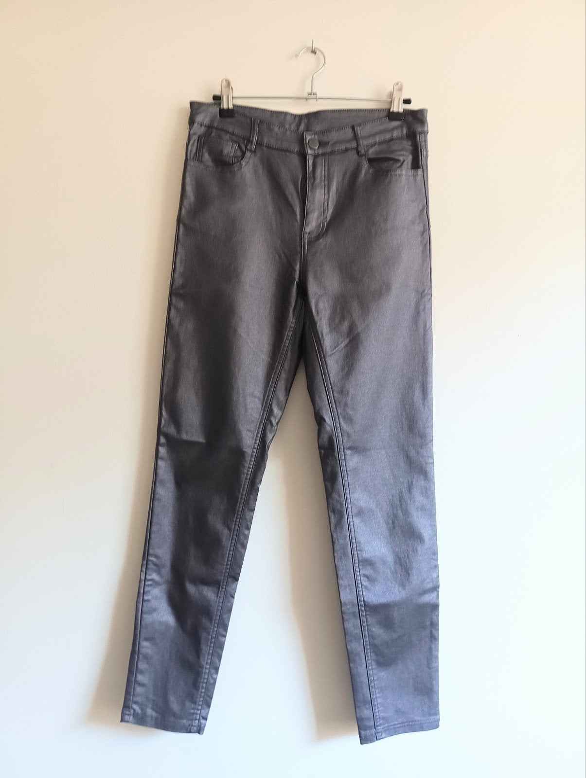 Calzedonia Lila Legging met Metallic Glans Maat M, Legging, Paars, Calzedonia, Maat 40/42 (M)