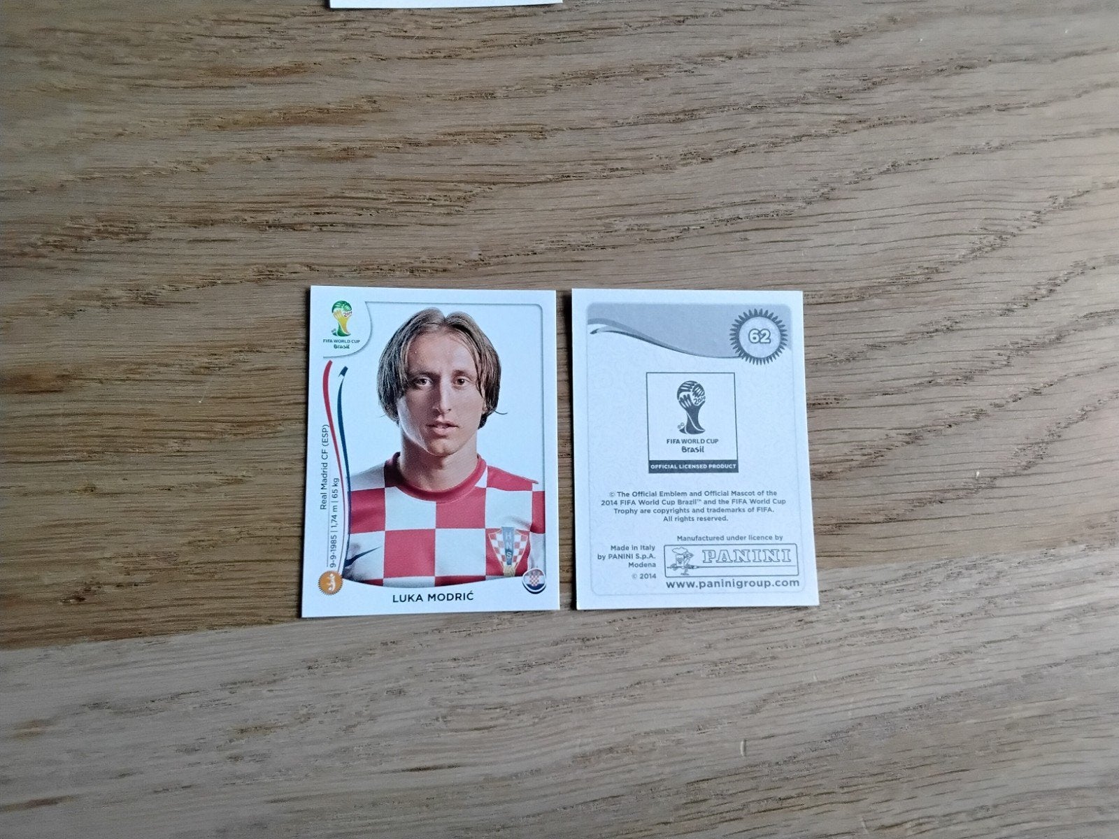 Panini Sticker Luka Modric Kroatië WK 2014, Ophalen of Verzenden, Zo goed als nieuw, Poster, Plaatje of Sticker