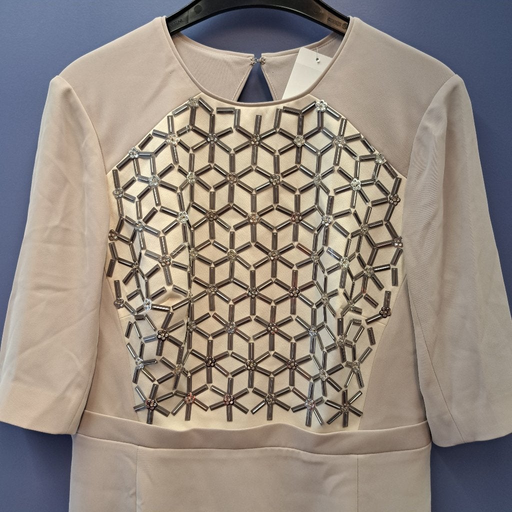 Phase Eight avond / feest jurk geometrische kralen L 50334, Phase eight, ., Phase eight, Maat 42/44 (L)